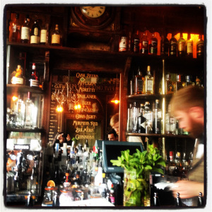 Peruke &amp; Periwig bar counter